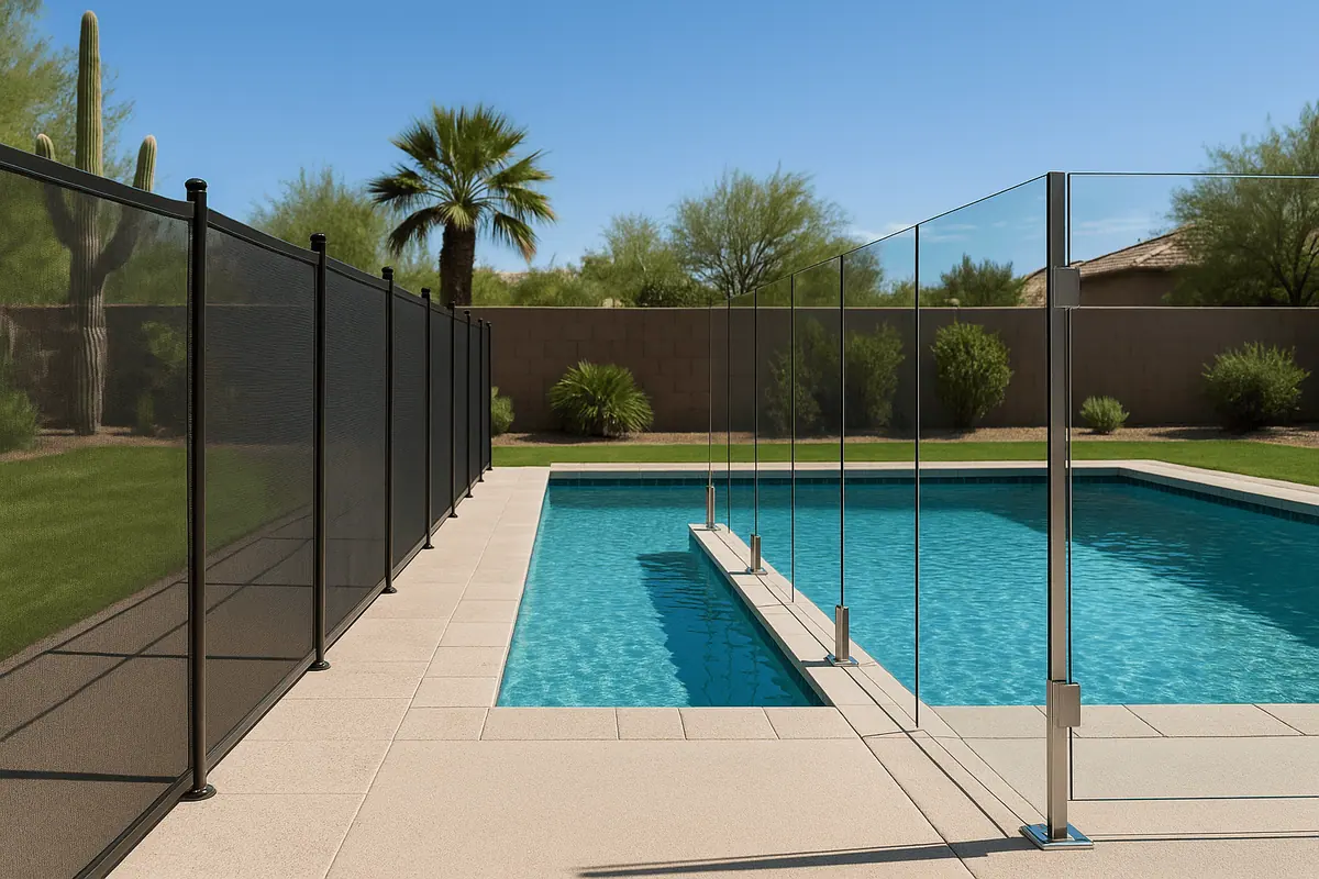 Guide illustration for Mesh vs. Glass Safety Pool Fences: Pros and Cons